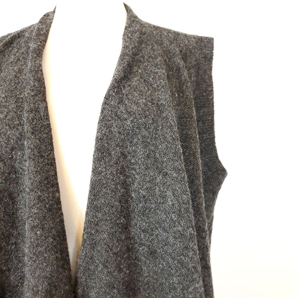 Banana republic southwestern Wool Boho Waterfall Gray black striped Navajo - Picture 5 of 9